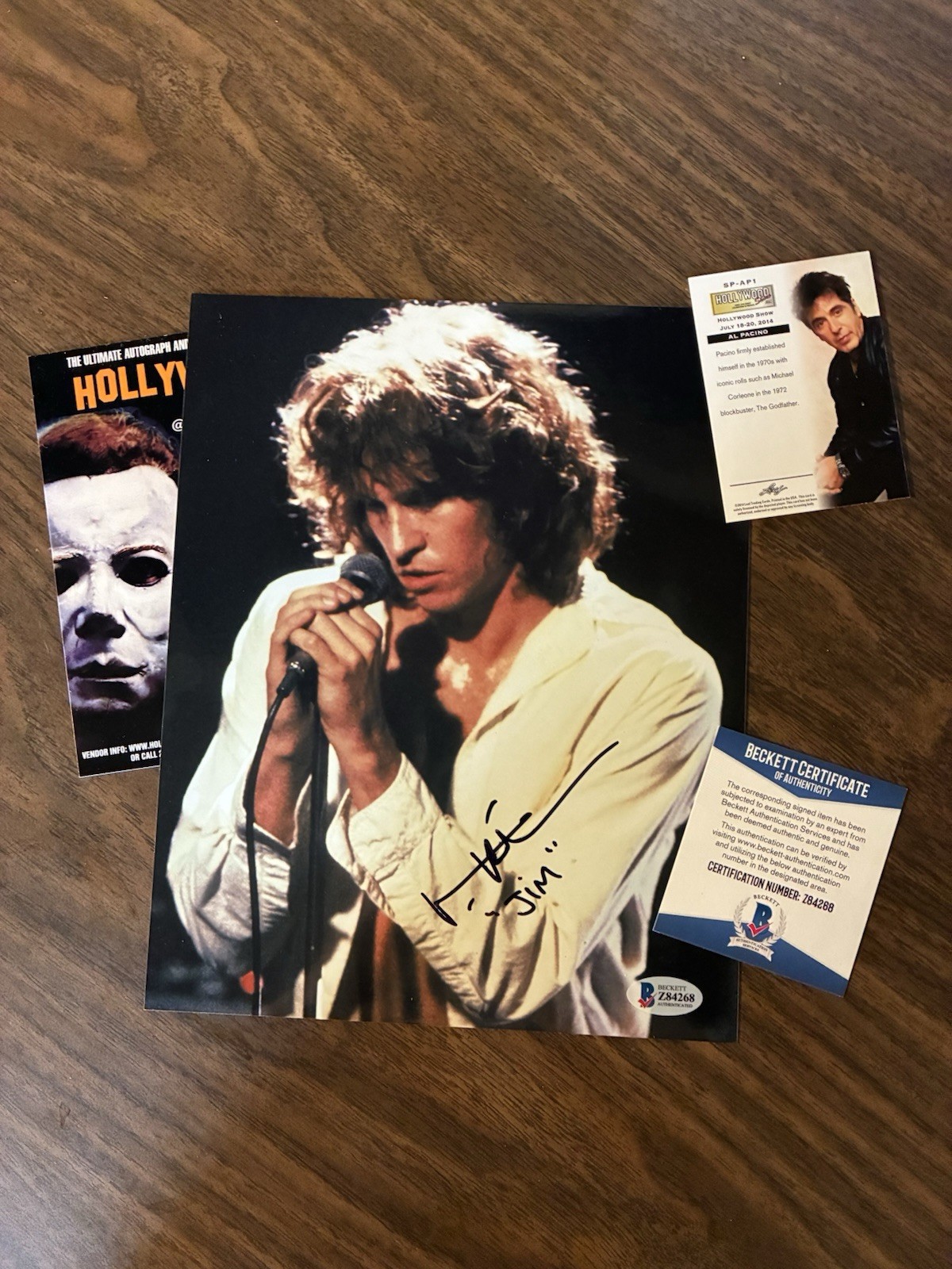 Val Kilmer BAS Witnessed The Doors “Jim” Autographed 8×10 Photo BECKETT COA