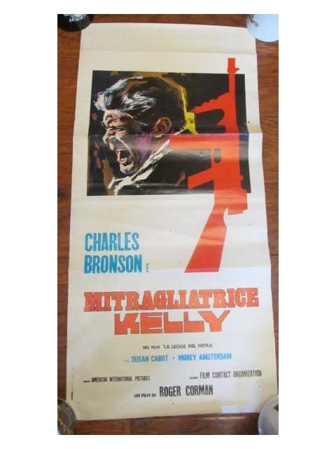Vintage Machine Kelly Italian Movie Poster Charles Bronson 1958 Roger Corman