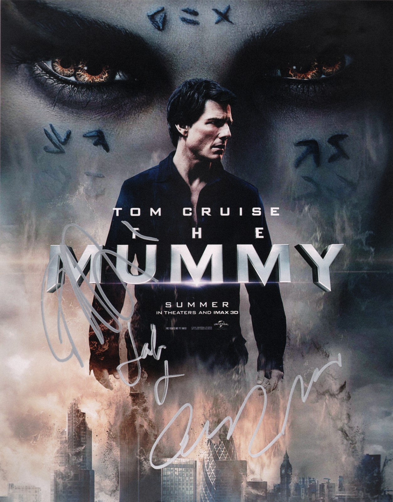 ~~ THE MUMMY 2017 Cast x3 Authentic Hand-Signed “Sofia Boutella” 11×14 Photo ~