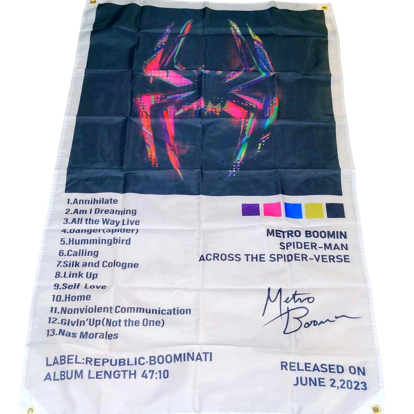 Metro Boomin Spider‑Verse Canvas Poster 56″ × 34″ in Wall Art Fabric Tapestry