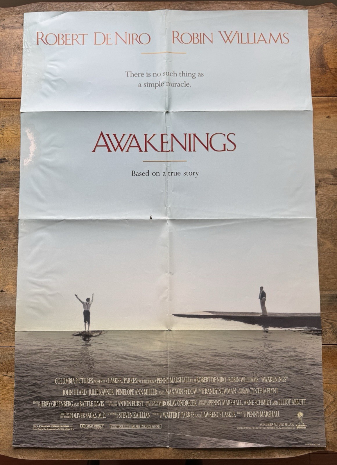 Awakenings 1990 Original DS 27×40 Poster Robin Williams Robert De Niro
