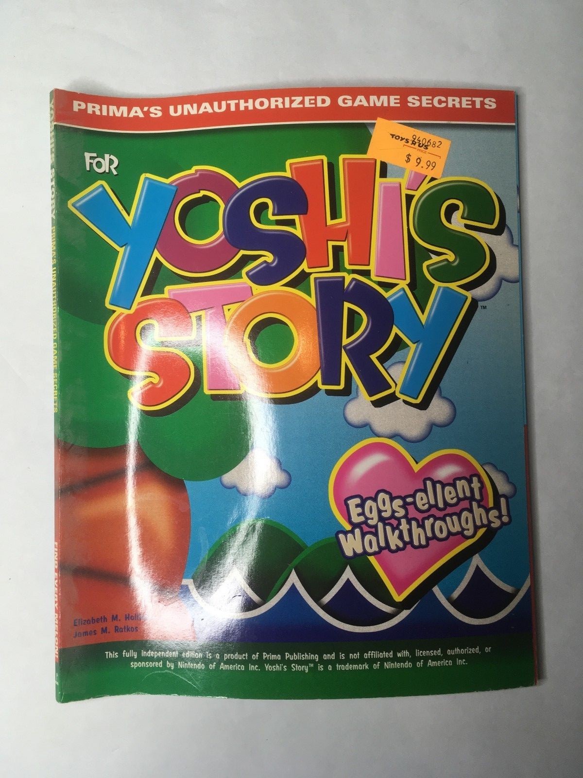 Nintendo 64 N64 Yoshi’s Story Prima’s UnOfficial Strategy Guide Rare