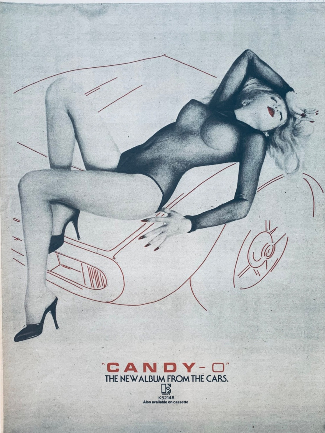 THE CARS 1979 original POSTER ADVERT CANDY-O vintage Ric Ocasek Alberto Vargas