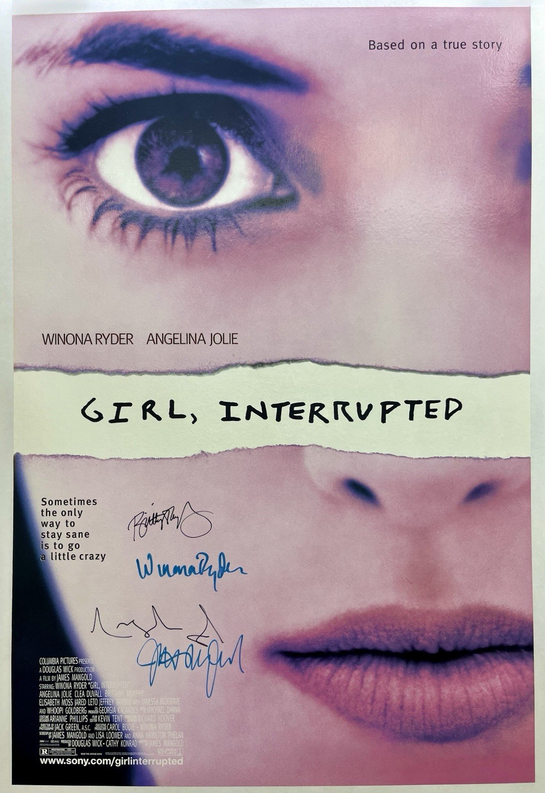 Girl Interrupted Original Poster Linenback Signed By Cast And Crew SWAU LOA