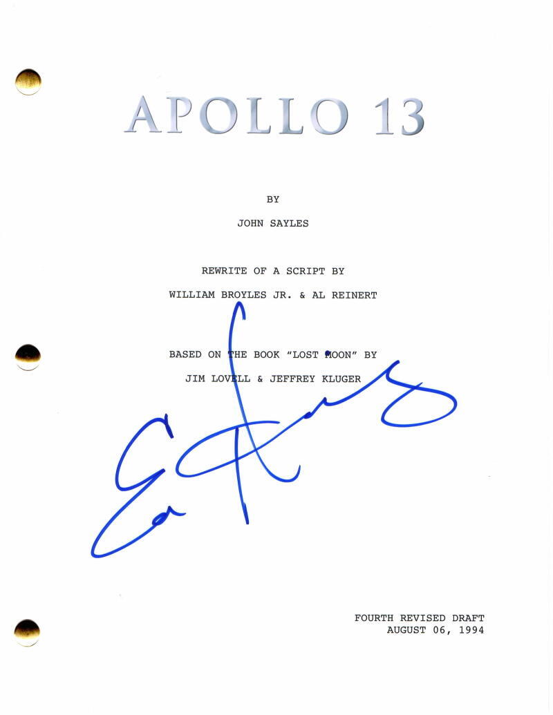 ED HARRIS SIGNED AUTOGRAPH APOLLO 13 FULL MOVIE SCRIPT – STARRING AS GENE KRANZ
