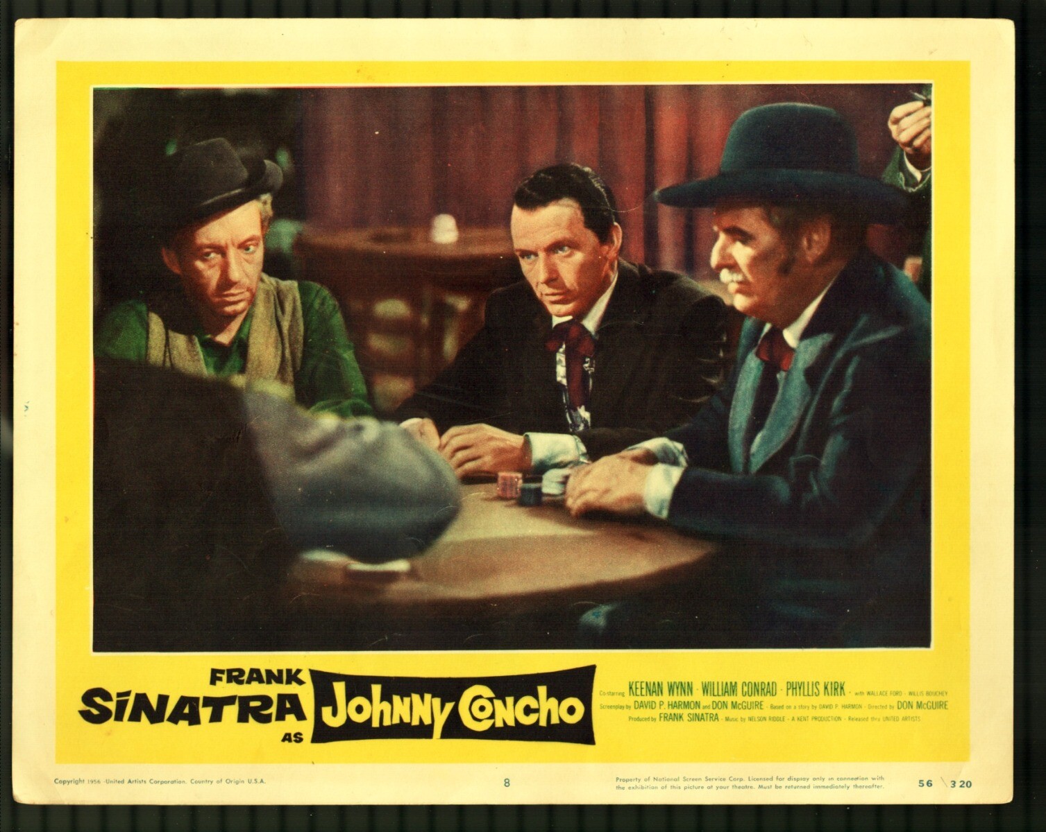 Lobby Card: Johnny Concho 11″x14″ Lobby Card #8 Frank Sinatra Poker