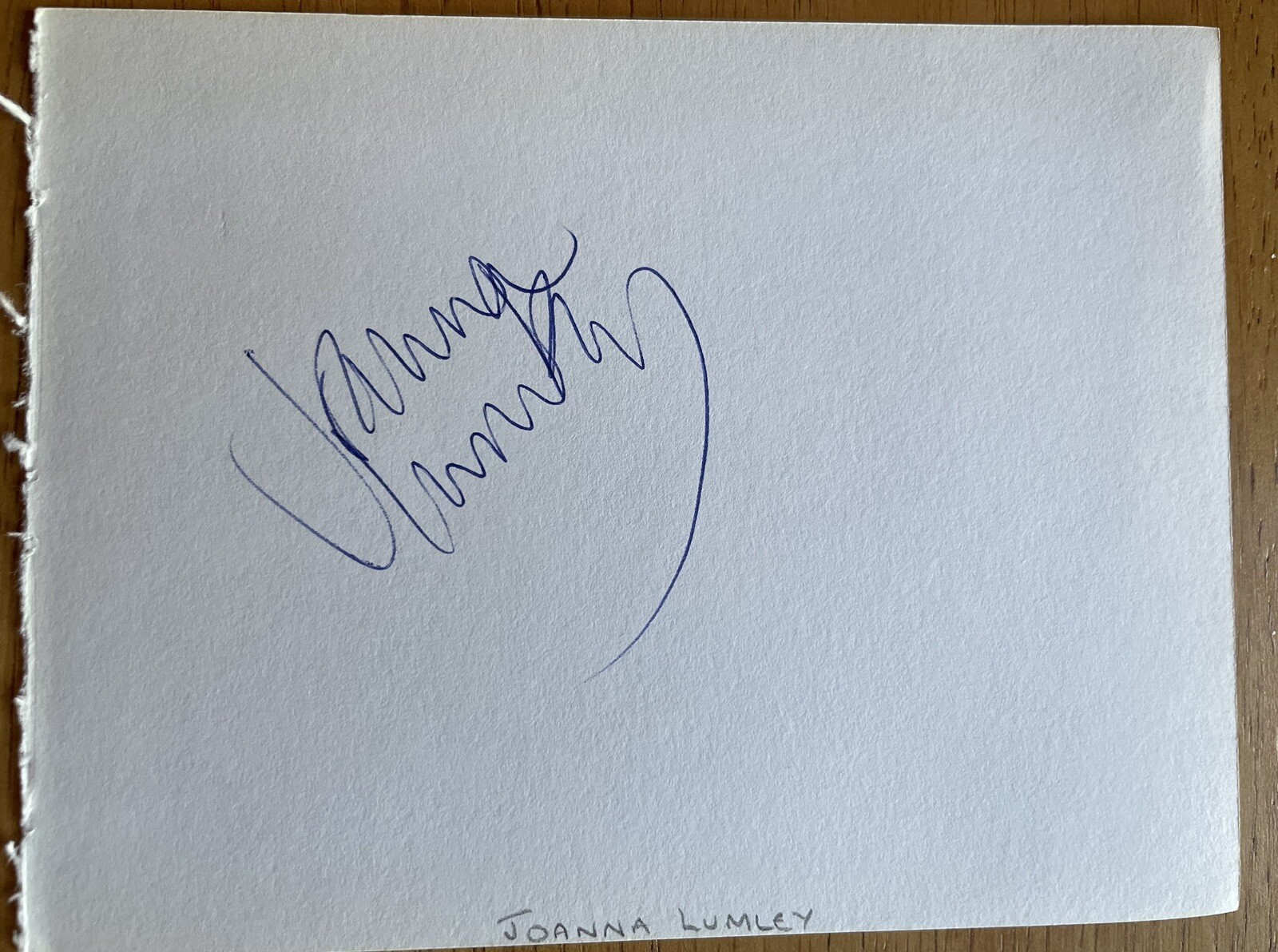 Actress Joanna Lumley “Absolutely Fabulous” Autograph Album Page