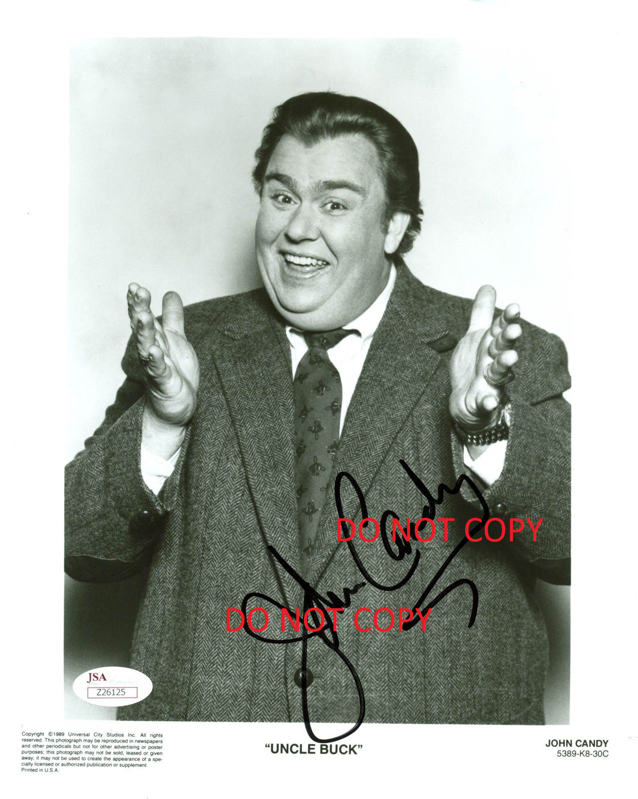 JOHN CANDY Autographed Signed 8×10 reprint Photo !!