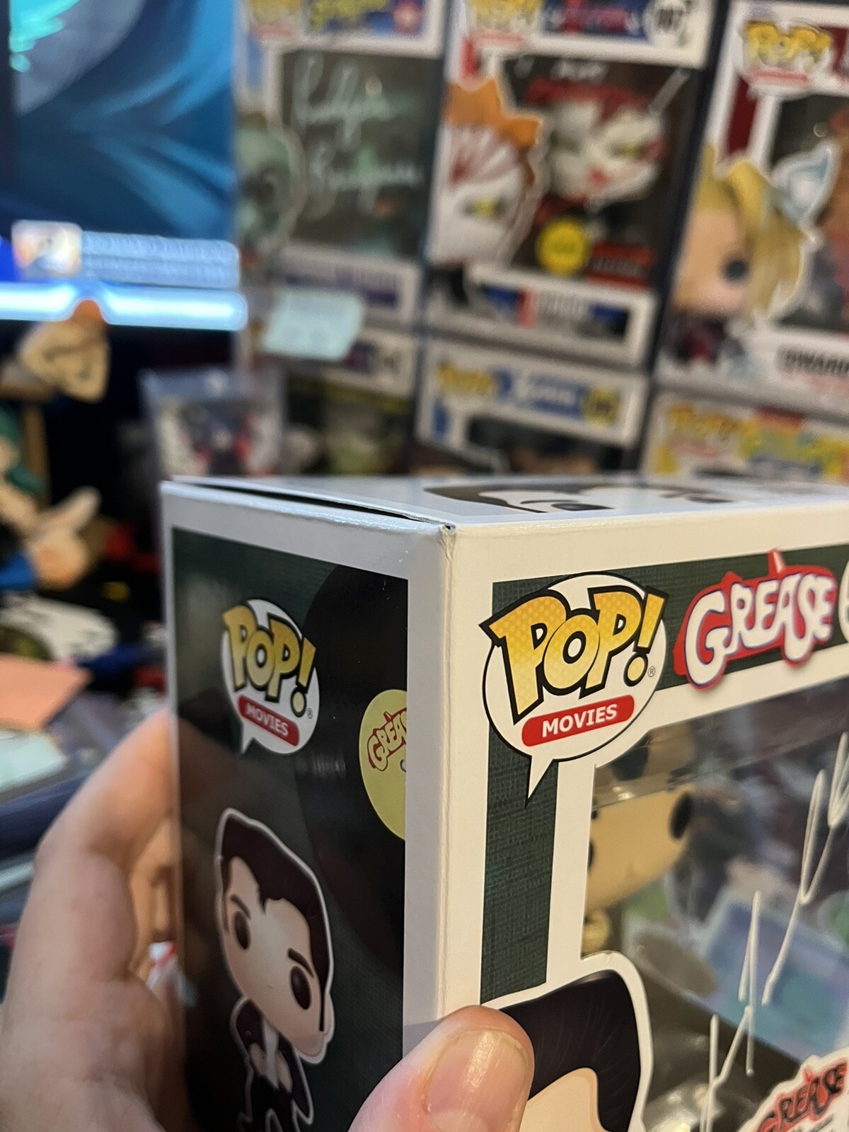JOHN TRAVOLTA SIGNED GREASE DANNY ZUKO FUNKO POP BAS BECKETT