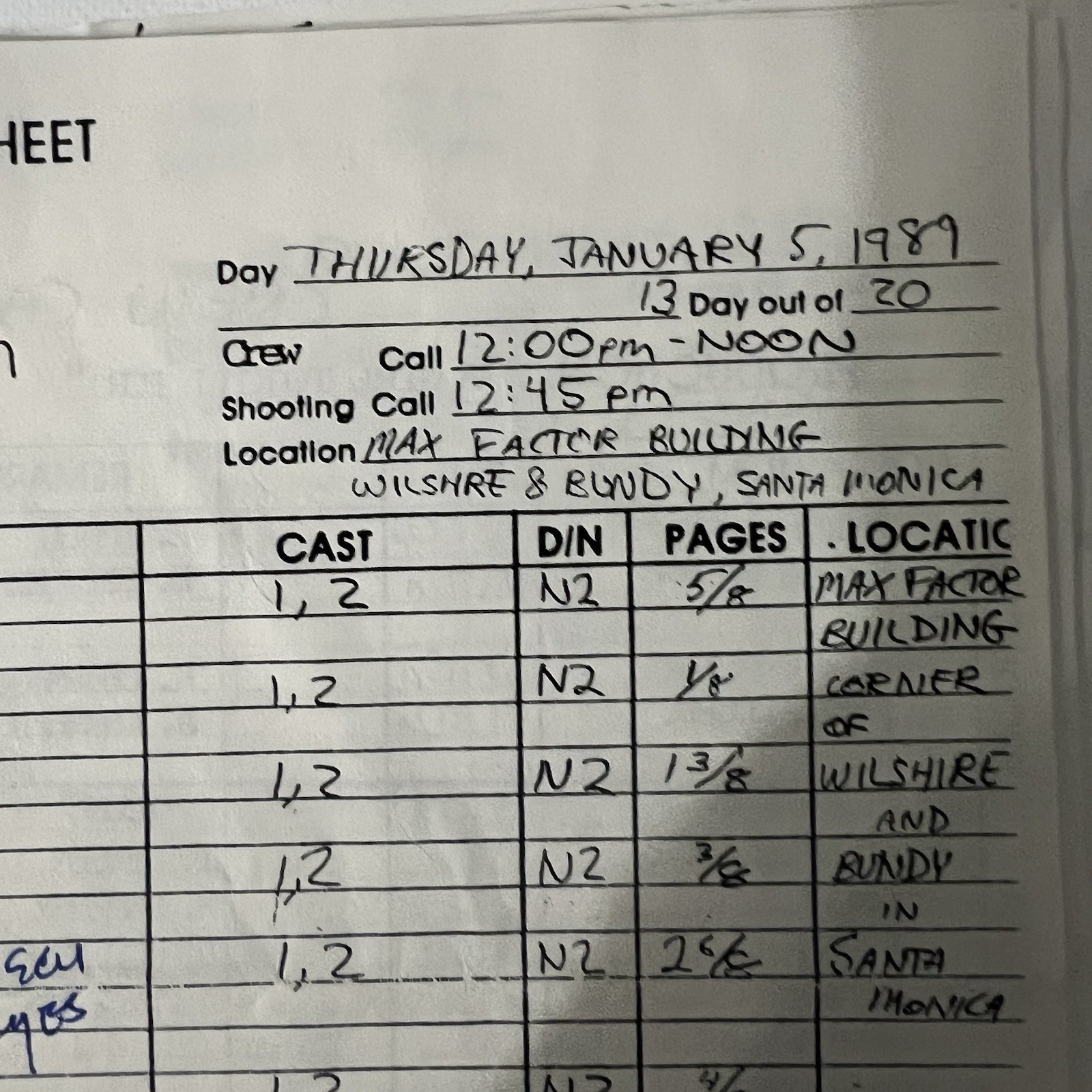 Original Movie Film Production Lot Script Notes Cue Sheets A Girl To Kill For