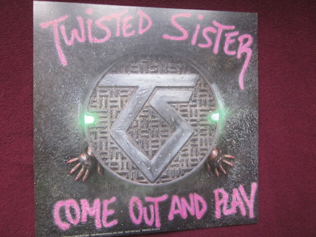 Twisted Sister 1985 Come Out And Play 12×12 Promo 2-Sided Cover Flat Poster