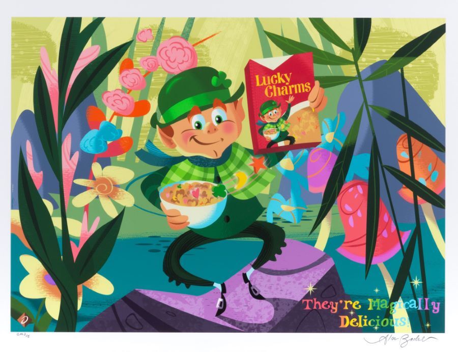 Alan Bodner SIGNED Lucky Charms Cereal Paper Print Limited Edition