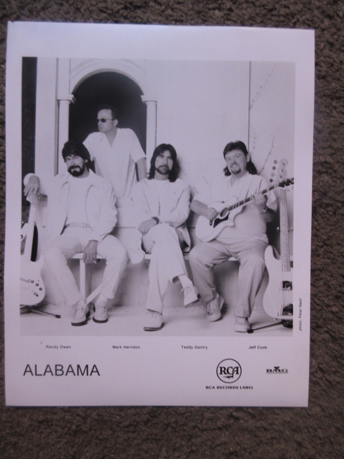 ALABAMA RCA NASHVILLE 8″x10″ B&W PUBLICITY PHOTO 1999 “TWENTIETH CENTURY” EX.CND