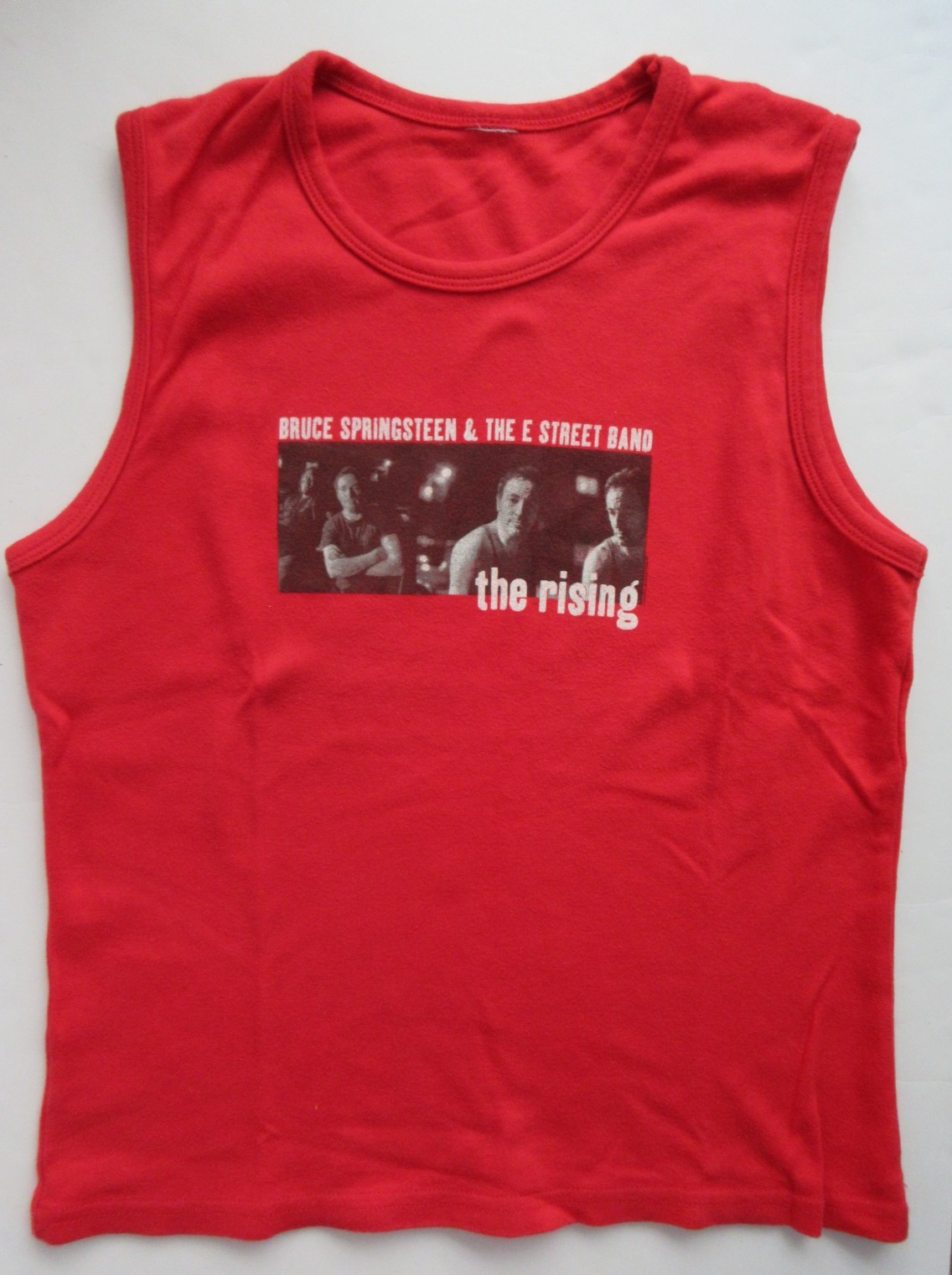 Bruce Springsteen The Rising Tour Red Sleeveless Tank Top Shirt Size M Vintage