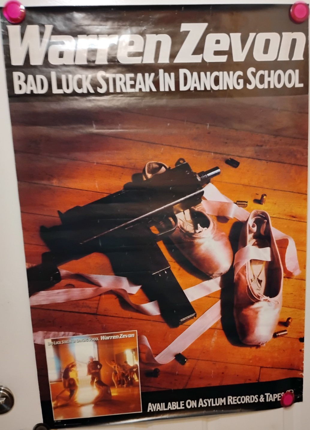 Authentic Warren Zevon “Bad Luck Streak in Dancing School” Promotional Poster