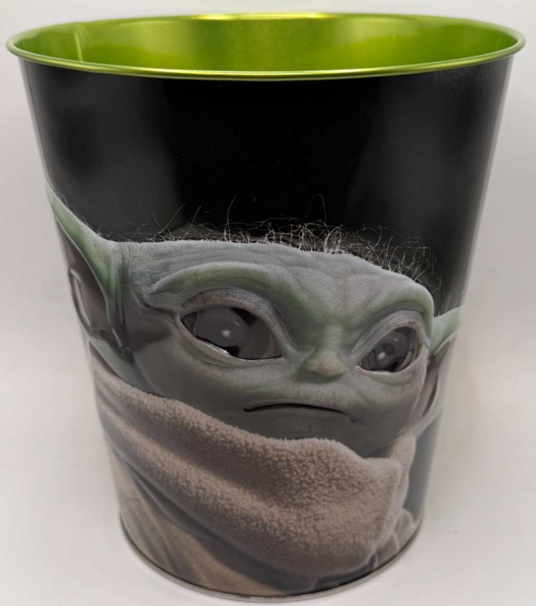 Star Wars The Mandalorian & Grogu Movie Green Embossed Popcorn Bucket Tin Yoda