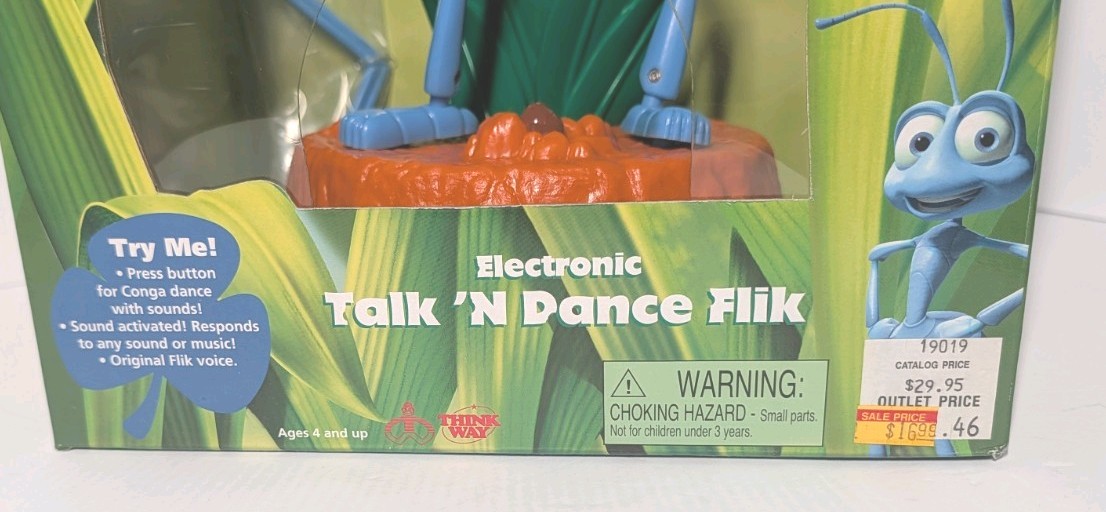 Disney Pixar A Bug’s Life Electronic Talk ’N Dance Flik Figure NIB Vintage