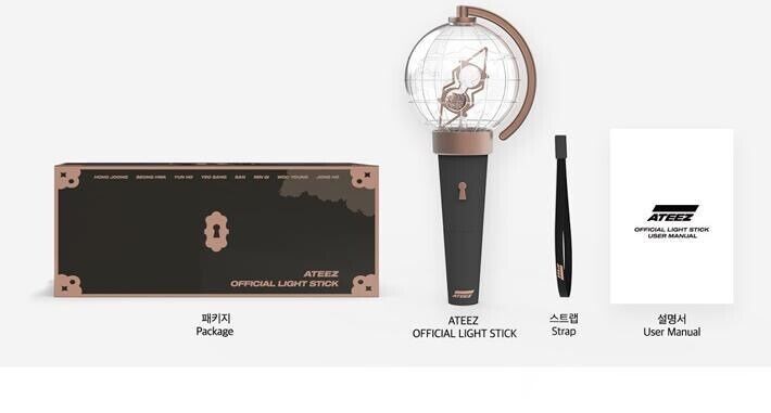 ATEEZ K-POP OFFICIAL LIGHT STICK Globe Shape Fluorescent Hand Lamp Glow Stick