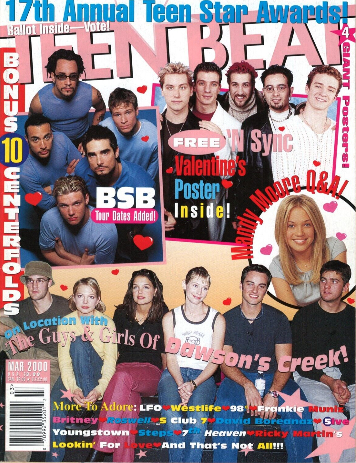 Teen Beat Magazine March 2000 Backstreet Boys N Sync Britney Spears Ricky Martin