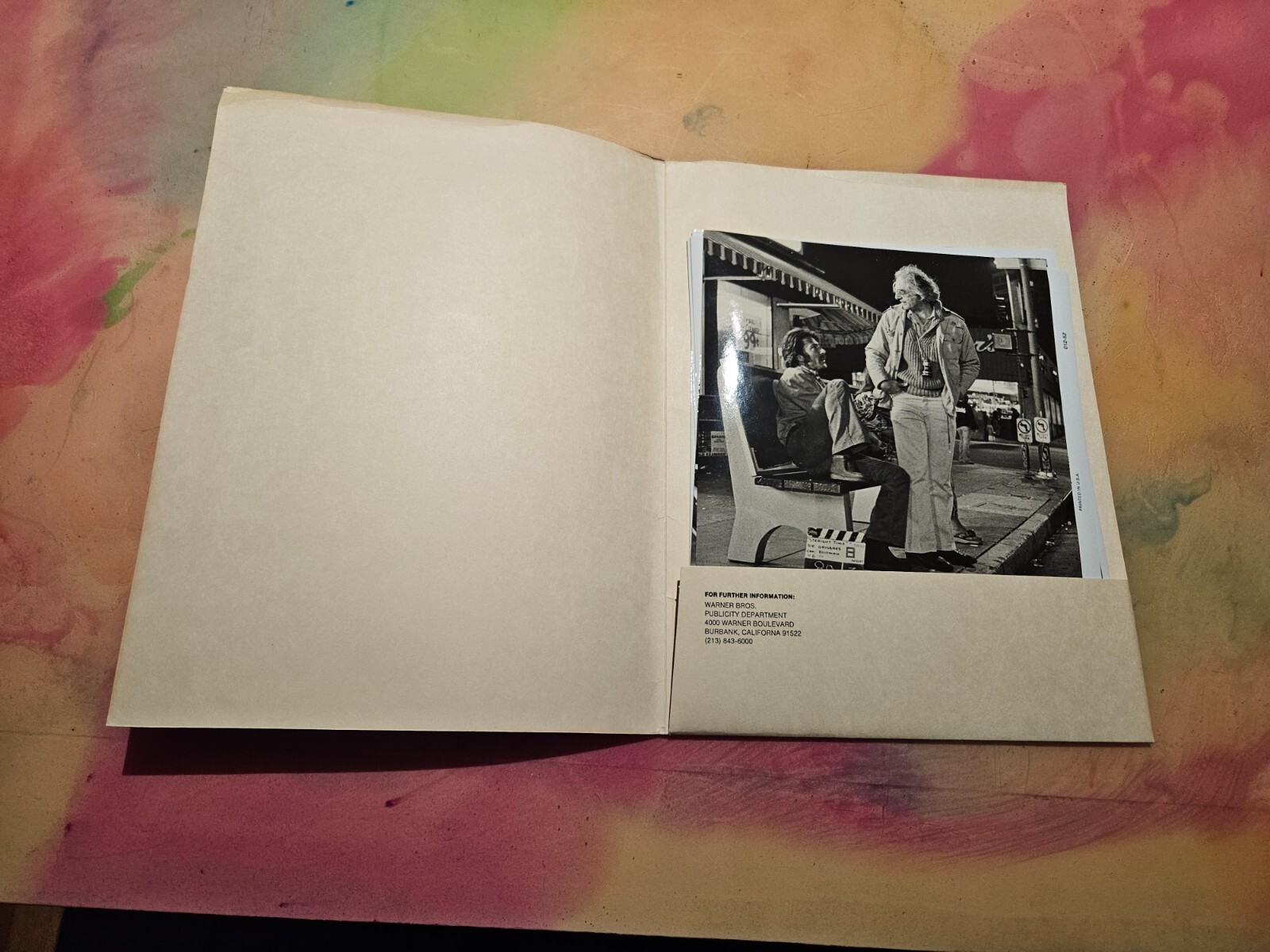 1978 STRAIGHT TIME Original Presskit w/Stills Dustin Hoffman, Harry Dean Stanton