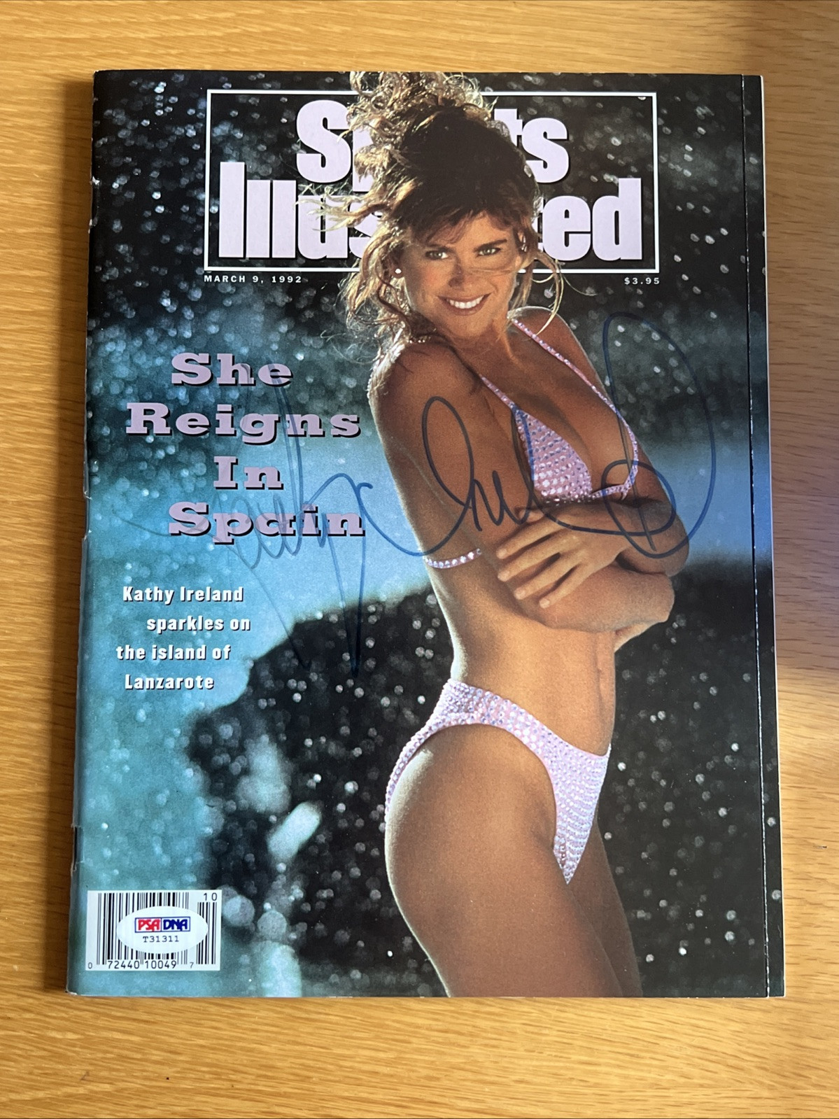 KATHY IRELAND SIGNED Sports Illustrated Magazine March 1992 JSA Supermodel