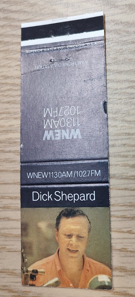 Dick Shepard WNEW Radio New York NY Palisades Amusement Park NJ Matchbook Cover