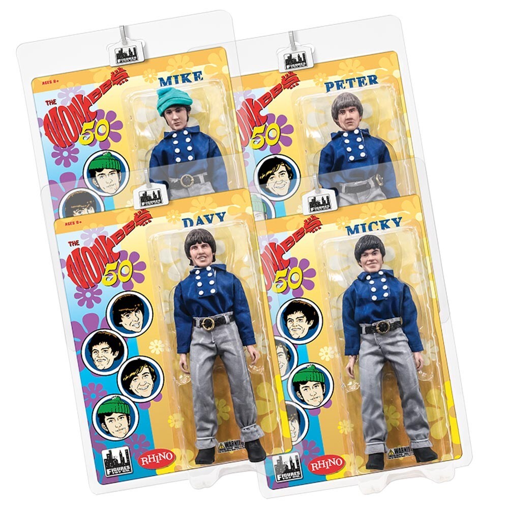 The Monkees 8 Inch Action Figures: Blue Band Outfit: Set of all 4 NEW free ship