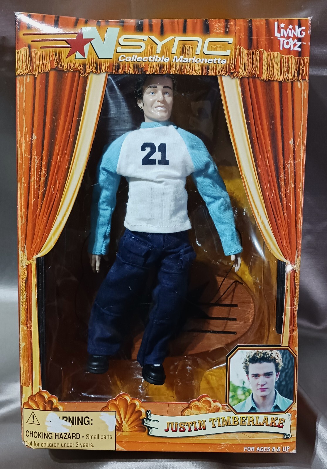 NSync: Living Toyz “Justin Timberlake” Collectible Marionette Doll 2000 NIB