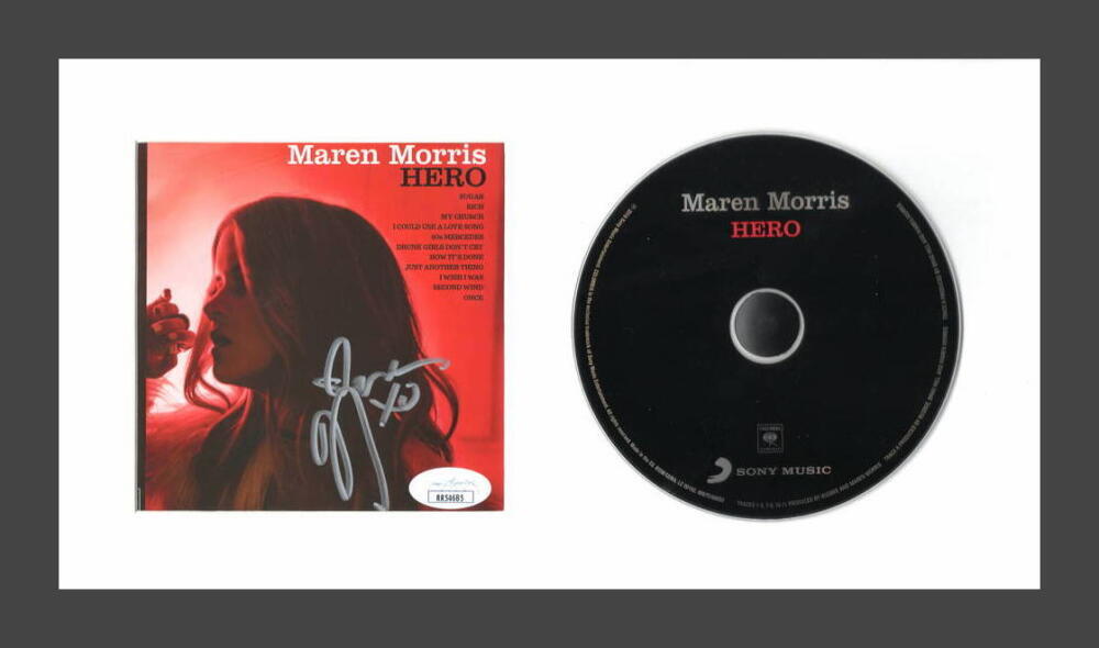MAREN MORRIS SIGNED AUTOGRAPH HERO FRAMED CD DISPLAY – READY TO HANG! JSA COA