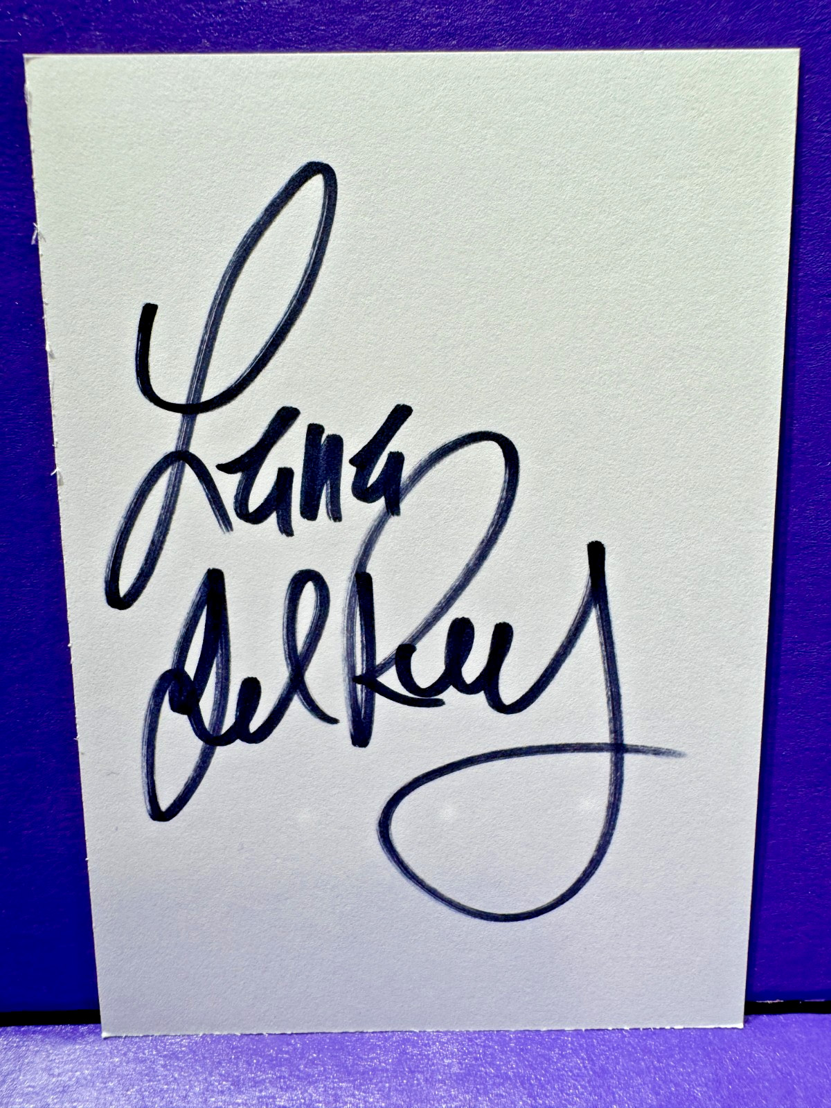 Lana Del Rey – Hand Signed 3×5 index card with Cert of Authen. & Free Delivery