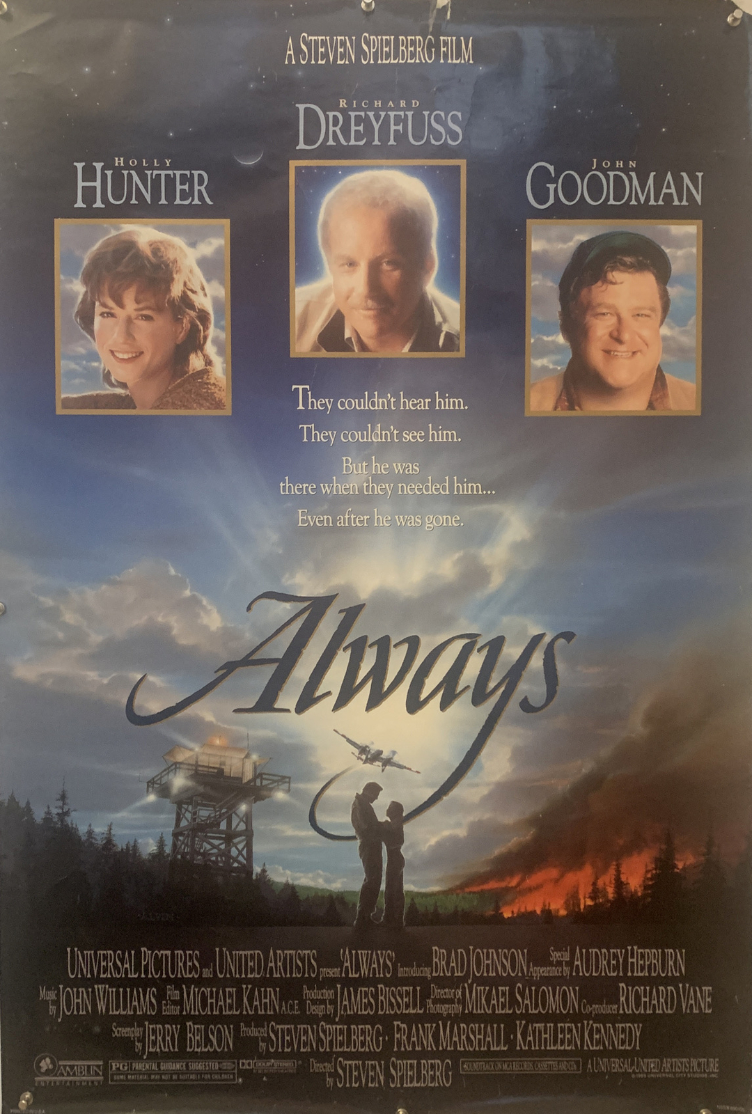 ALWAYS One Sheet Movie Poster – 1989 – STEVEN SPIELBERG