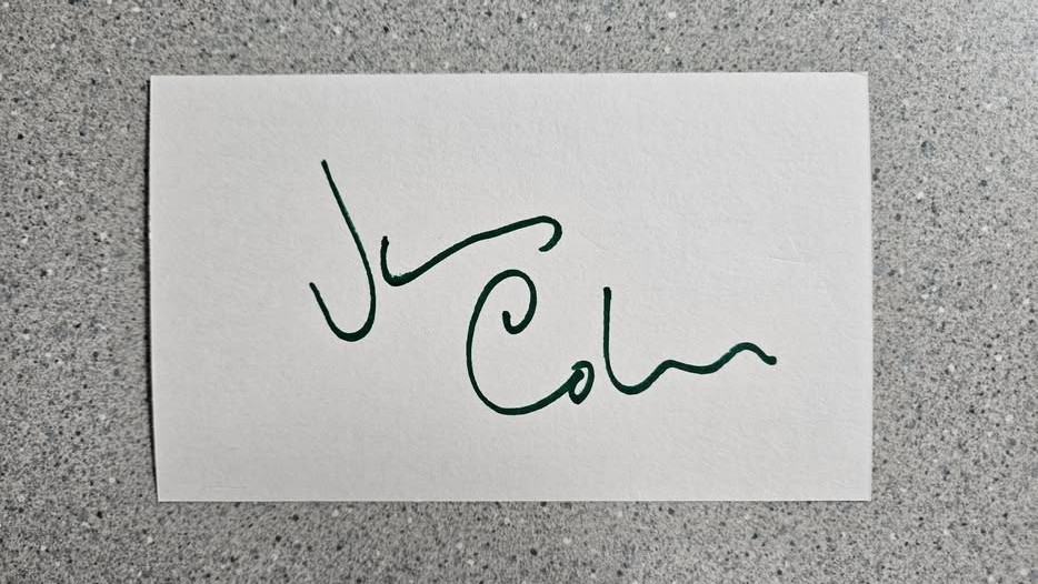 JAMES COBURN SIGNED 3×5 INDEX CARD AUTOGRAPH – THE MAGNIFICENT SEVEN