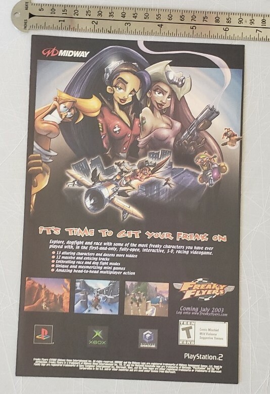 Freaky Flyers RARE Print Advertisement