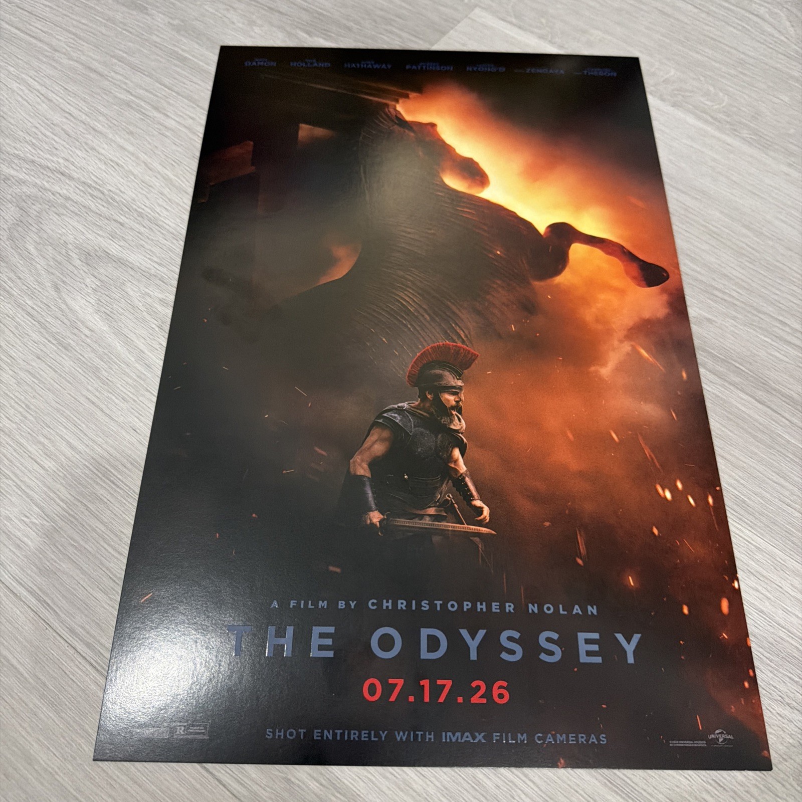 Christopher Nolan’s The Odyssey 2026 Authentic Movie Poster and 4 pins