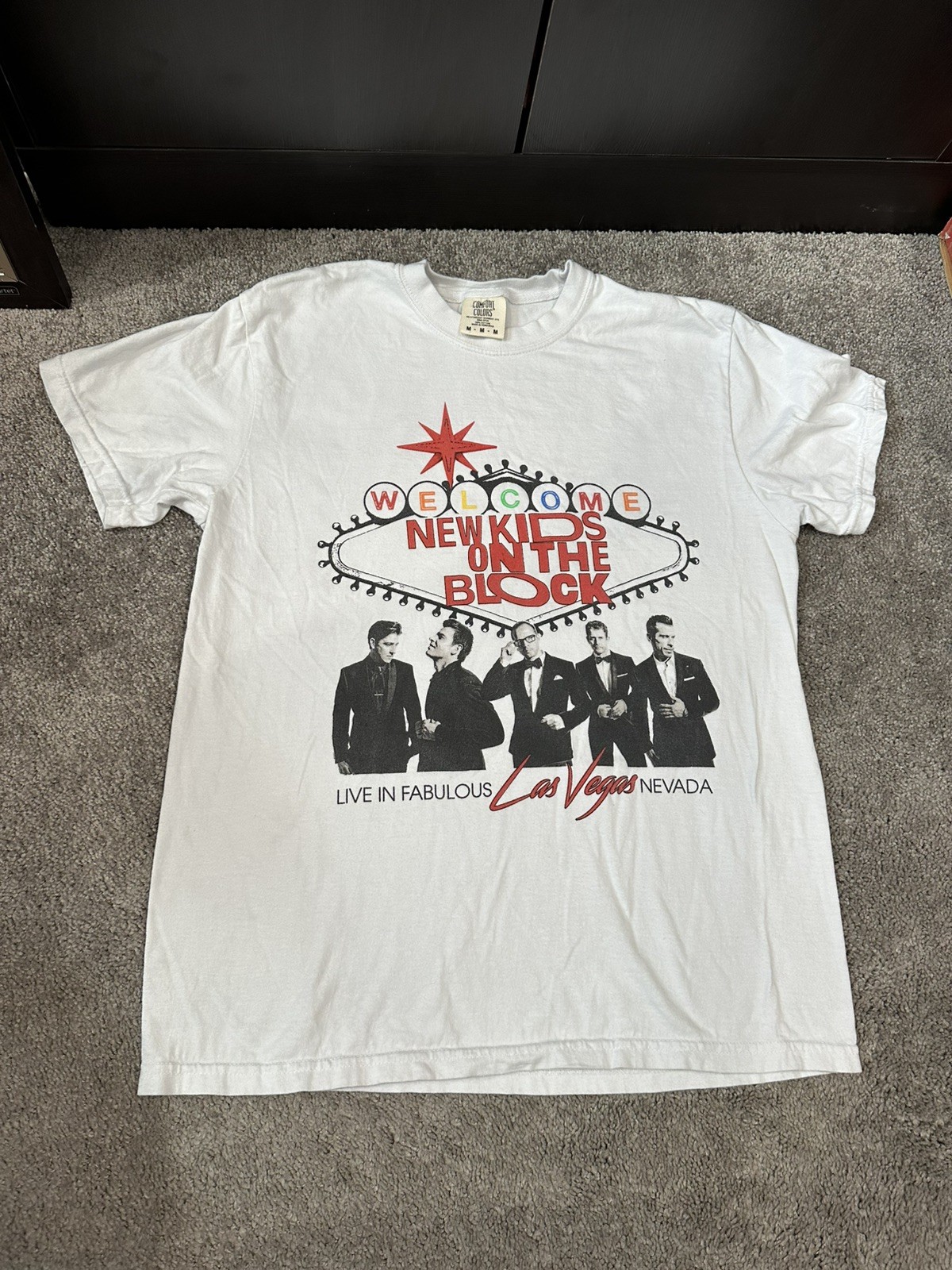 New Kids on the Block Live in Vegas T-Shirt Size M – 100% Cotton Comfort Colors