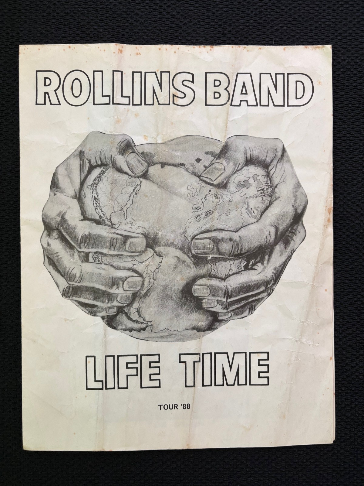 ROLLINS BAND – LIFETIME Tour ’88 Program / Henry Rollins / 17.5 x 22.5″ / USED
