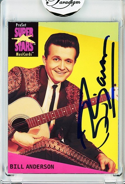 -BILL ANDERSON- 1991 PRO SET SUPERSTARS Signed/Autograph/Auto Country Music Card