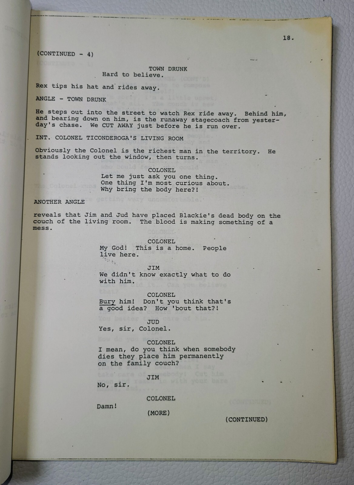 Rustler’s Rhapsody Screenplay Script 1984 Hugh Wilson Tom Berenger Vintage HTF