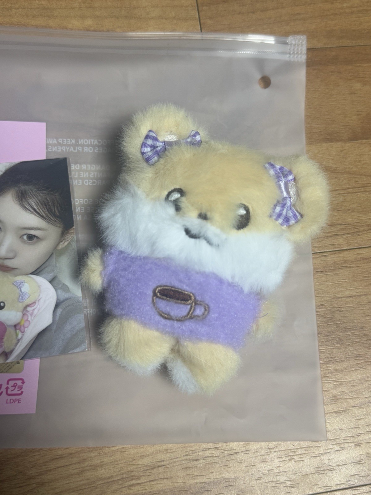 ILLIT MOCHA LATTE DEAR LIT MOKA Plush Doll Keyring, Photocard SET Official MD