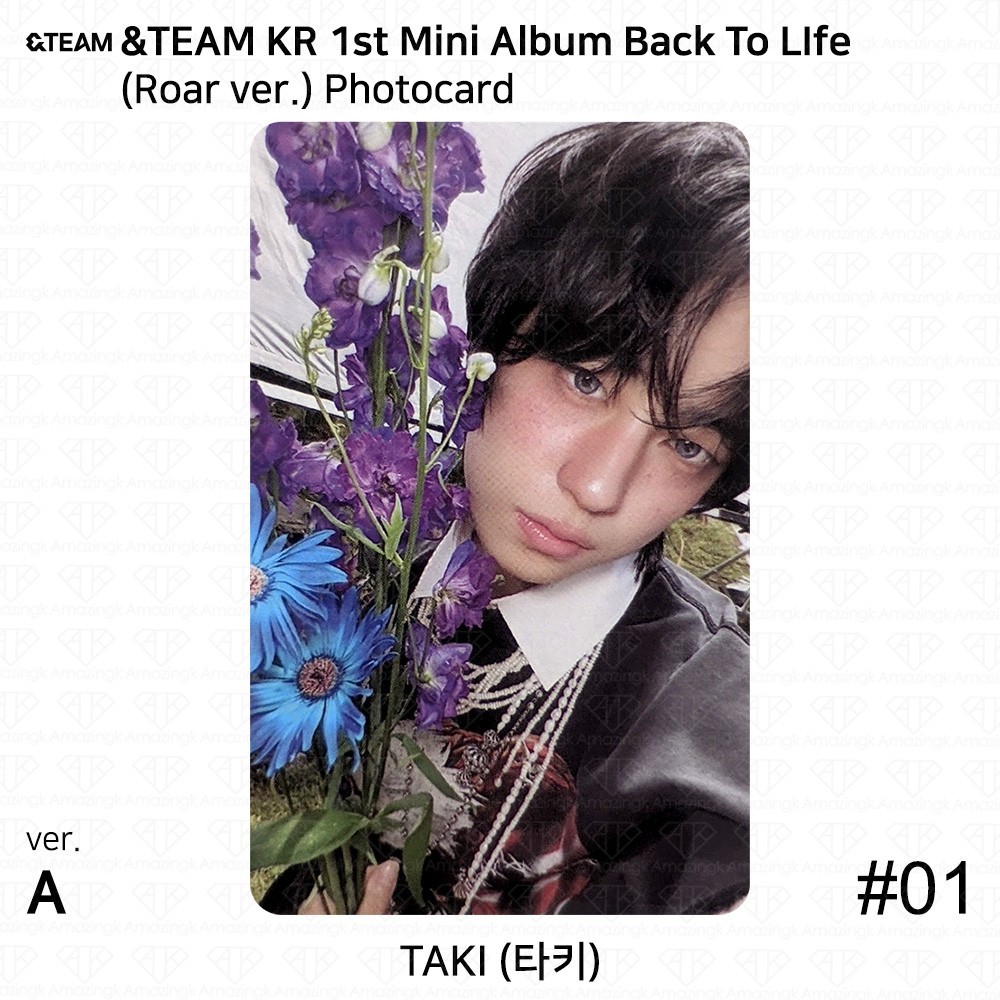 &TEAM KR 1st Mini Album Back To Life Roar ver. Official Photocard Postcard KPOP