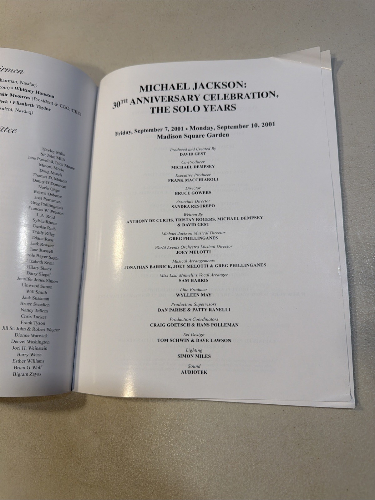 RARE MICHAEL JACKSON 30th ANNIVERSARY Celebration Program Sept. 2001+ 2 Bio Book