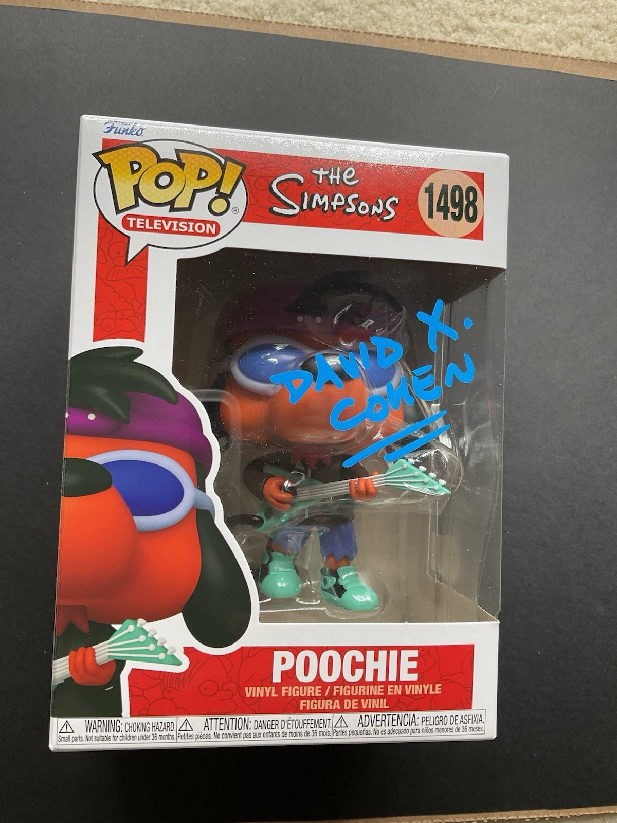 David X Cohen Signed The Simpsons Poochie Funko Pop #1498 BAS Simpsons autograph