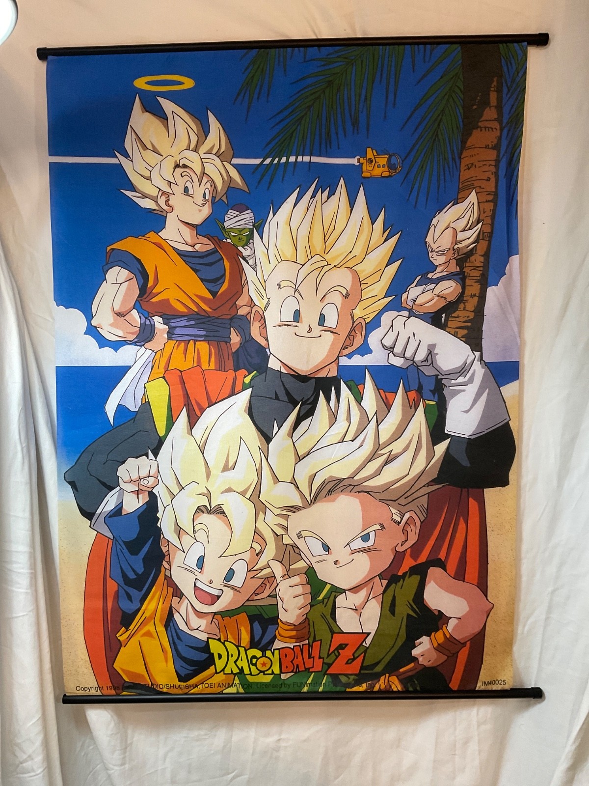 1998 DRAGON BALL Z Bird Studios Fabric Banner 31X43 in