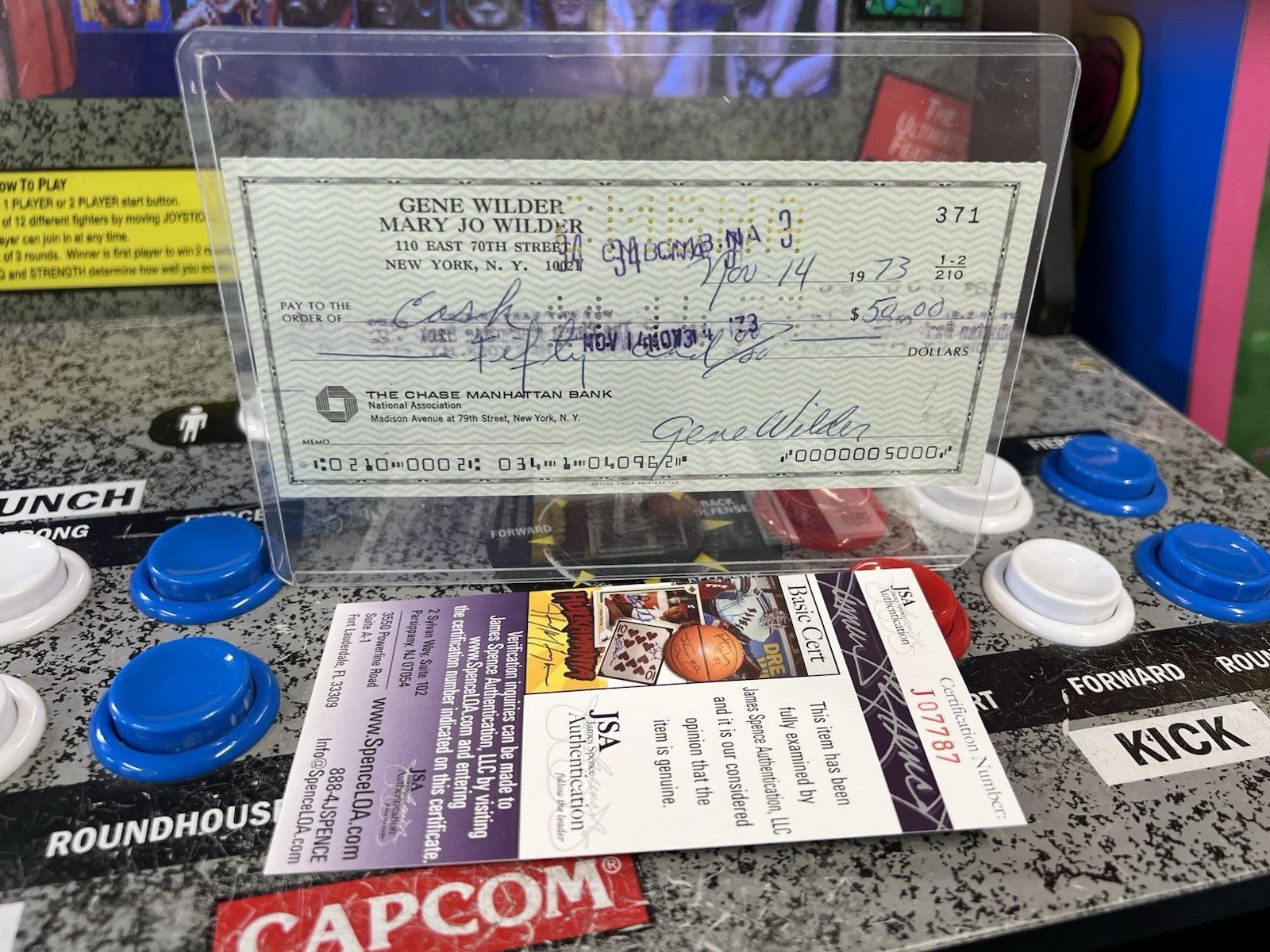 1973 Gene Wilder Signed Autographed Check JSA COA Willy Wonka Auto 11/14/73 RARE