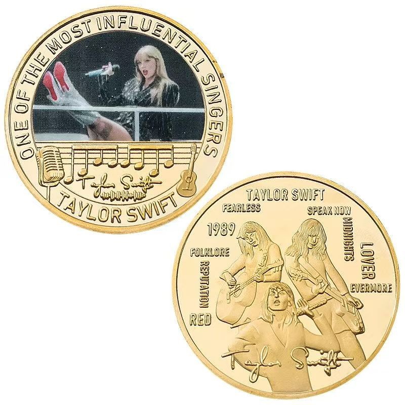 Taylor Swift Commemorative Coins, Metal Commemorative MEDALS, Souvenirs, And Gif