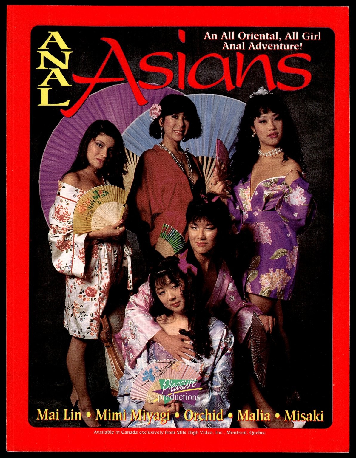 Mai Lin Mimi Miyagi Orchid Misaki Pleasure Productions ADULT 11×8.5″ Ad Slick