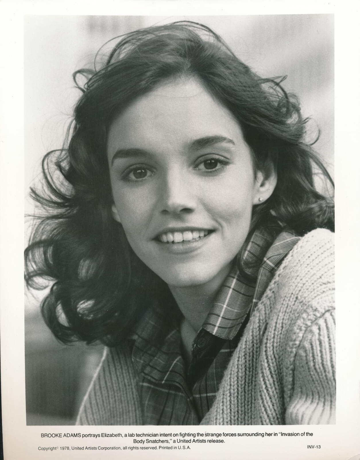 BROOKE ADAMS -INVASION OF THE BODY SNATCHERS – ORIGINAL PUBLICITY PHOTO – 1978
