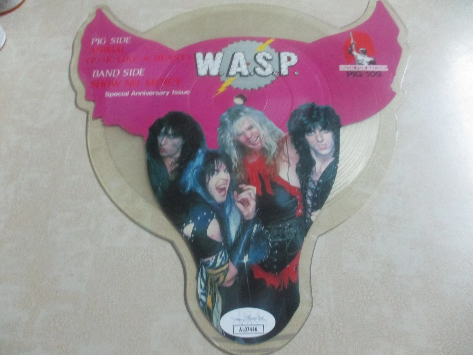 WASP JSA CERTIFIED AUTHENTIC AUTOGRAPHED/SIGNED ANIMAL F**K RARE PICTURE DISC