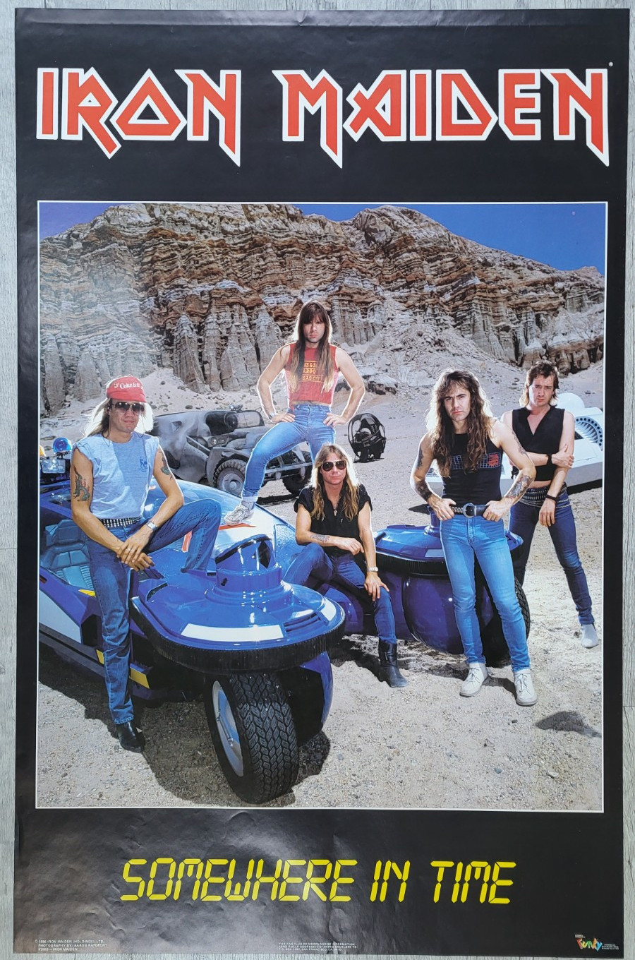 Vintage Original 1986 IRON MAIDEN Somewhere in Time #3089 Funky – 22″ x 34.5″