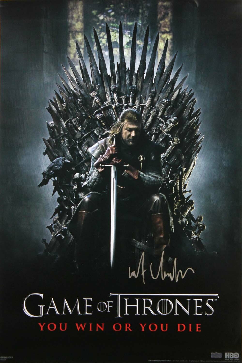 Kit Harington Signed Game of Thrones 24×36 Season One – Ned Stark Poster
